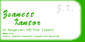 zsanett kantor business card